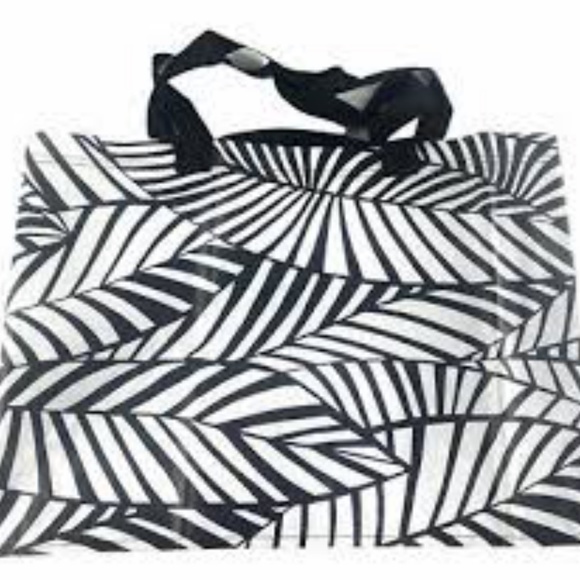 IKEA SLUKIS Frakta Shopping Bag; Large Black White "Leaf" Like Design;19 Gallons - Picture 7 of 9